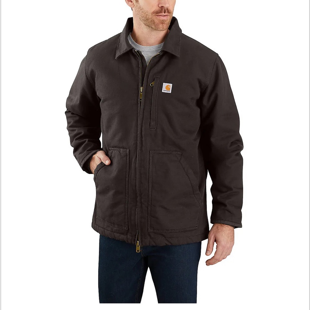 Carhartt 4XL Sherpa lined washed duck jacket coat NEW brown